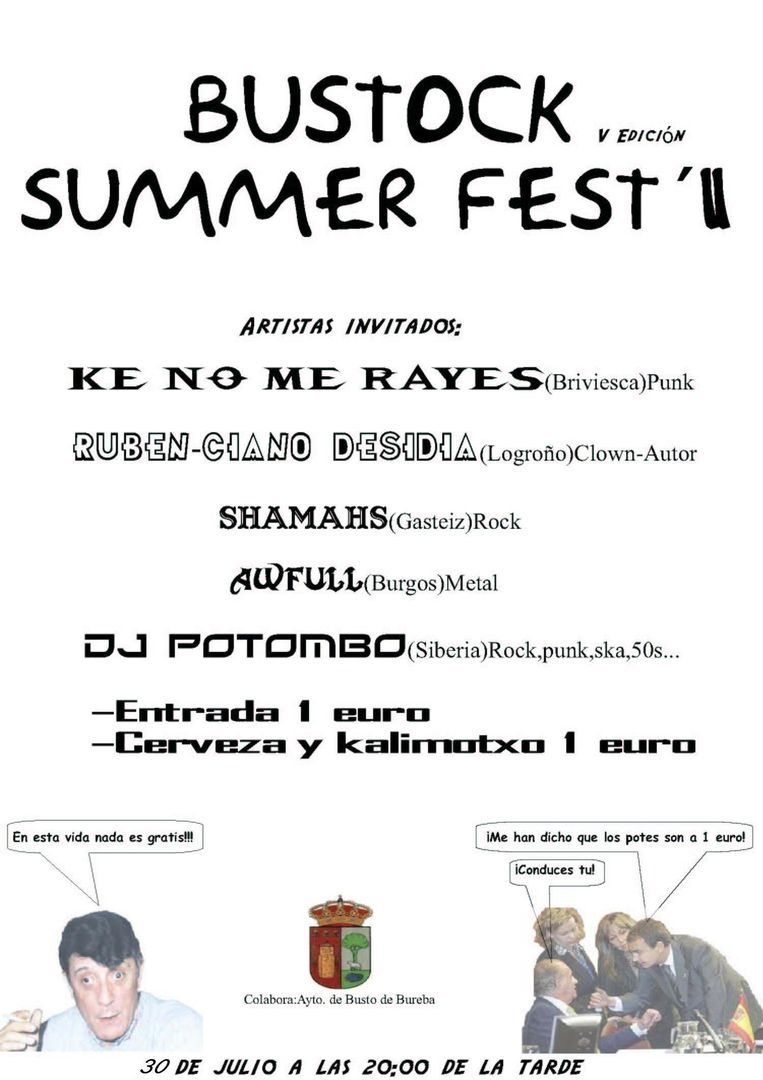 Concierto BUSTOCK SUMMER FEST'11, el 30 de julio
